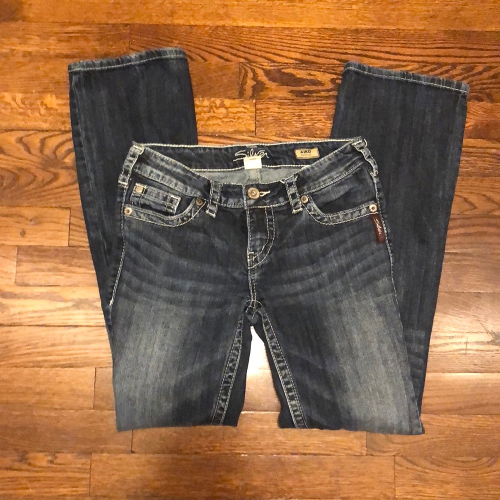 Silver boot cut jeans